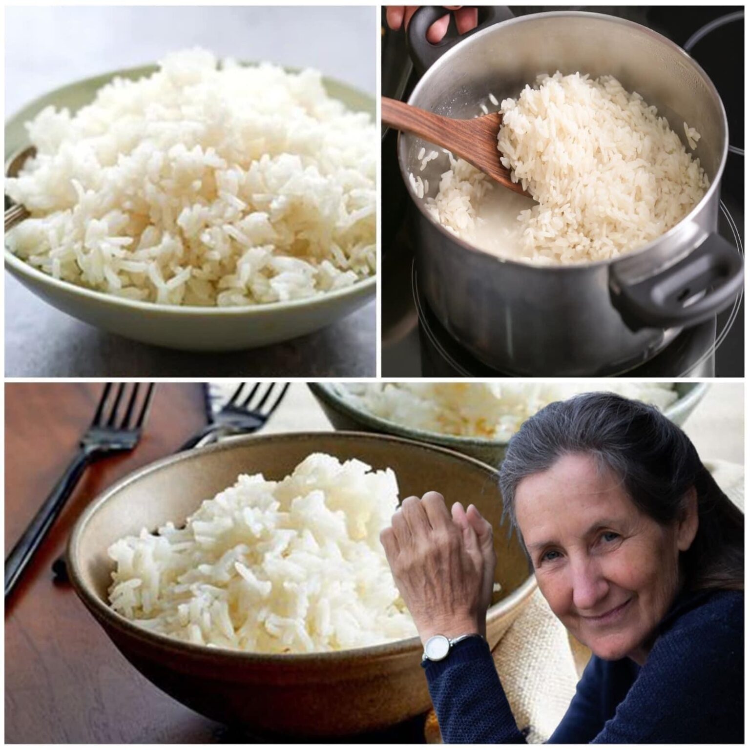 Adding only water to boil rice is a common mistake: Give me a moment ...