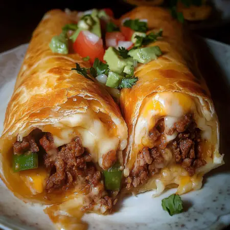 Beef And Cheese Chimichanga