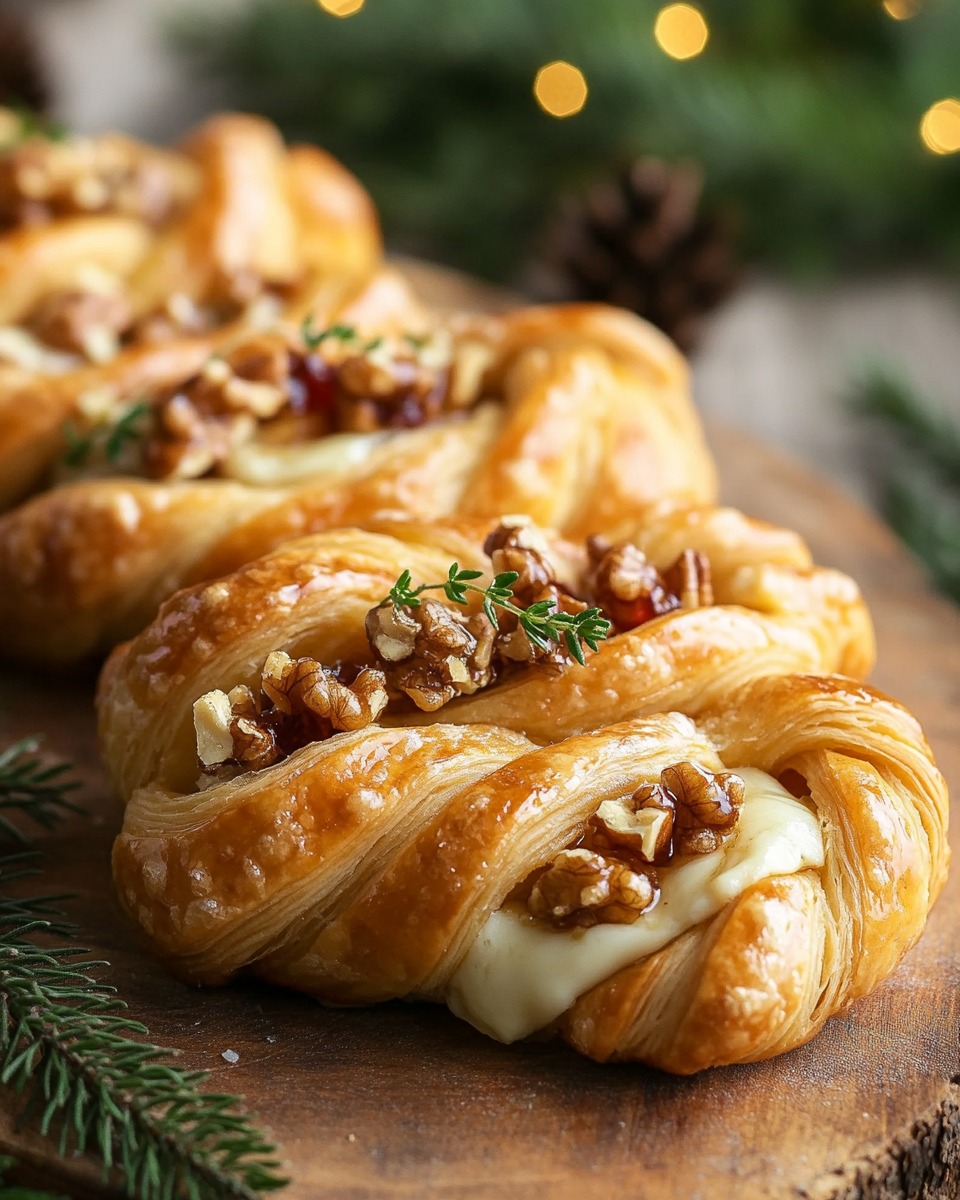 Brie & Walnut Twists With Fig Jam & Thyme