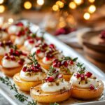 Caramelized Pear & Burrata Bites With Pomegranate & Nut Crunch