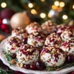 Cranberry & Almond Goat Cheese Balls With Thyme Honey Drizzle