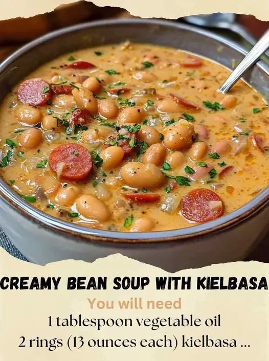 Creamy Bean Soup With Kielbasa