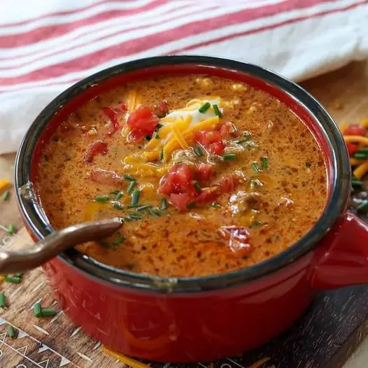 Creamy Beef Taco Soup