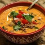 Creamy Beef Taco Soup