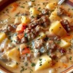 Creamy Potato Beef Soup Recipe