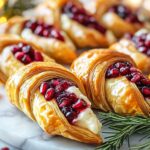 Festive Cranberry Brie Twists With Pomegranate & Rosemary Honey