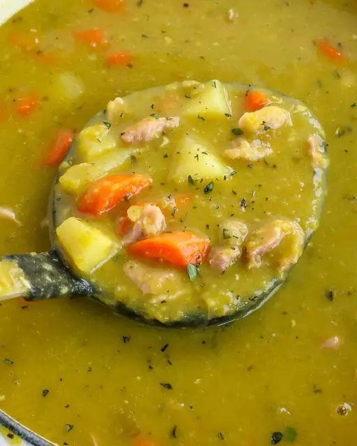 Hearty Split Pea Soup With Vegetables