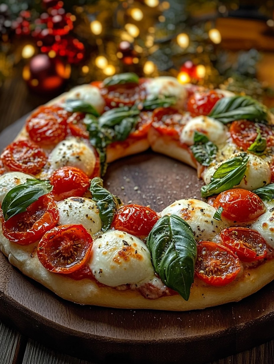 Holiday Wreath Pizza