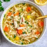 Lemon Chicken Orzo Soup