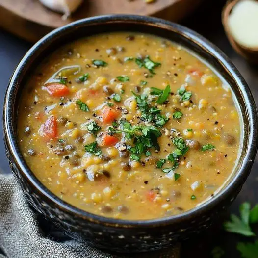 Lentil Coconut Soup With Garlic And Ginger