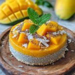 No Bake Coconut Chia Seed Pie With Mango & Passionfruit