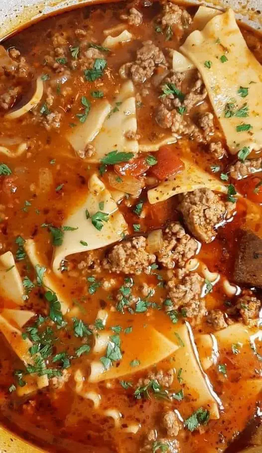 One Pot Lasagna Soup