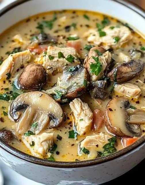 Rotisserie Chicken Mushroom Soup