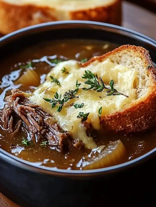 Savory Short Rib French Onion Soup With Gruyère