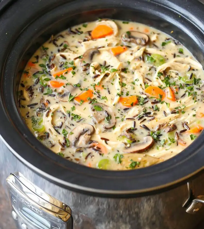 Slow Cooker Chicken And Wild Rice