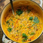 Spicy Sesame Carrot Soup With Red Lentils