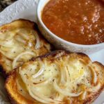 Tomato Soup With Onion Toast And Cheese