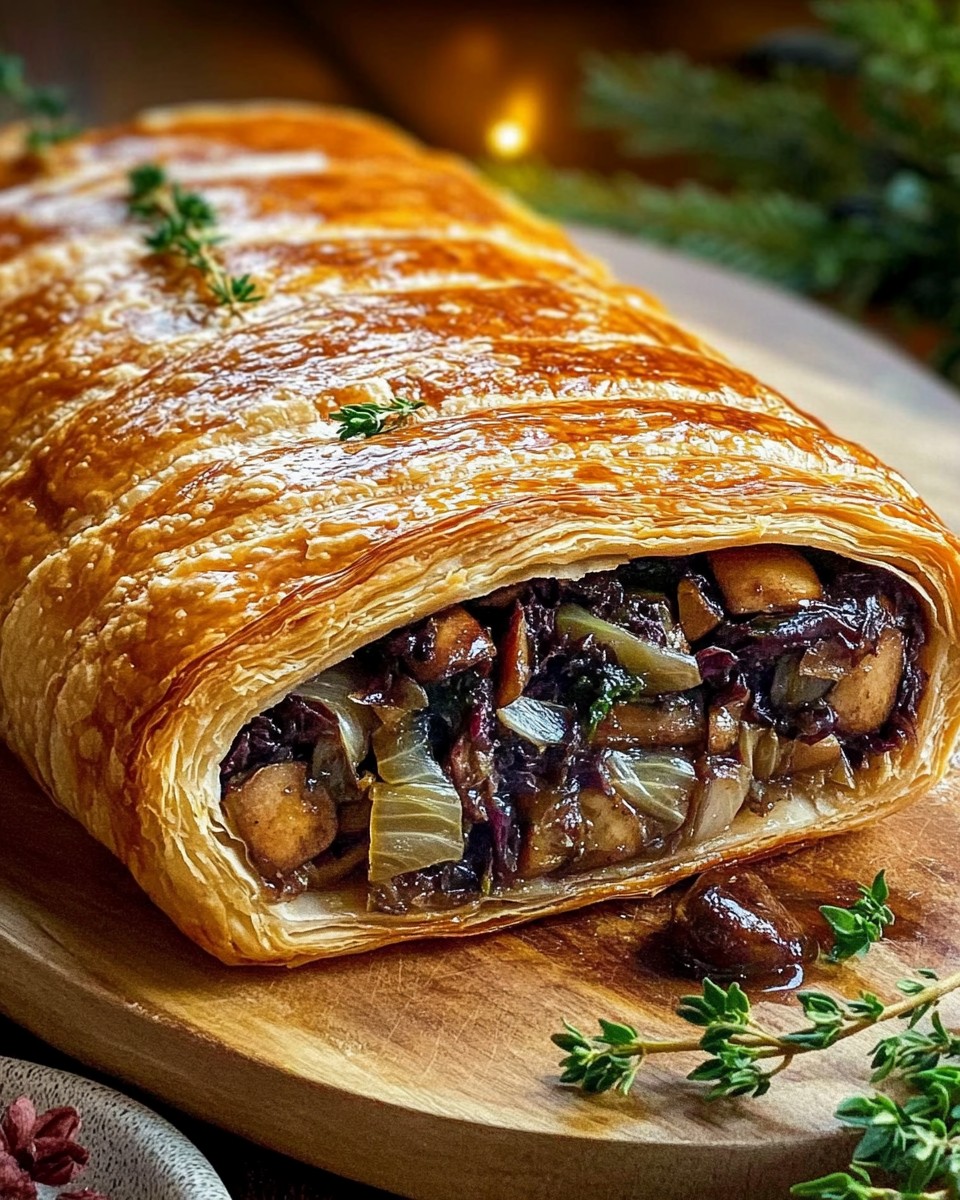 Vegetarian Mushroom & Cabbage Wellington