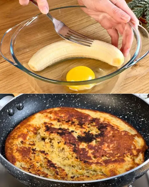 1 Minute Banana And Egg Pancake