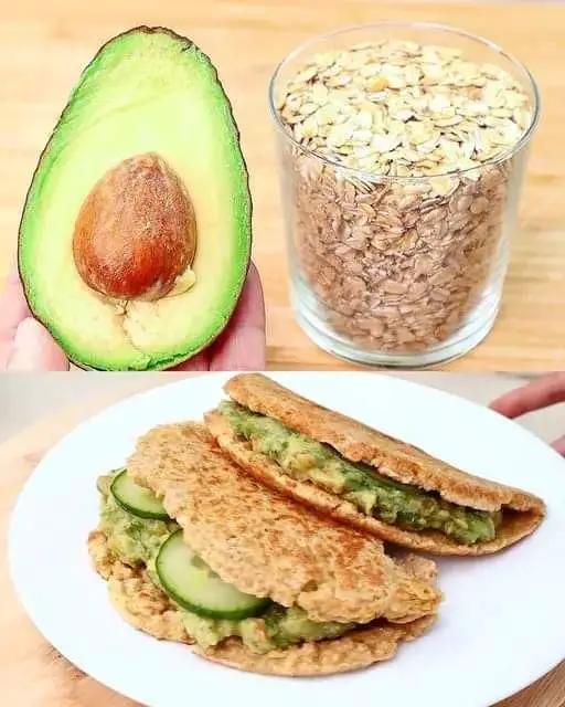 Avocado Oatmeal Pancake Sandwich