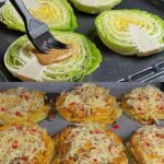 Baked Cabbage With Cheese And Creamy Sauce