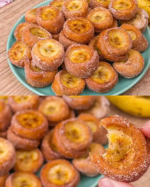 Banana Fritters With Cinnamon Sugar Coating