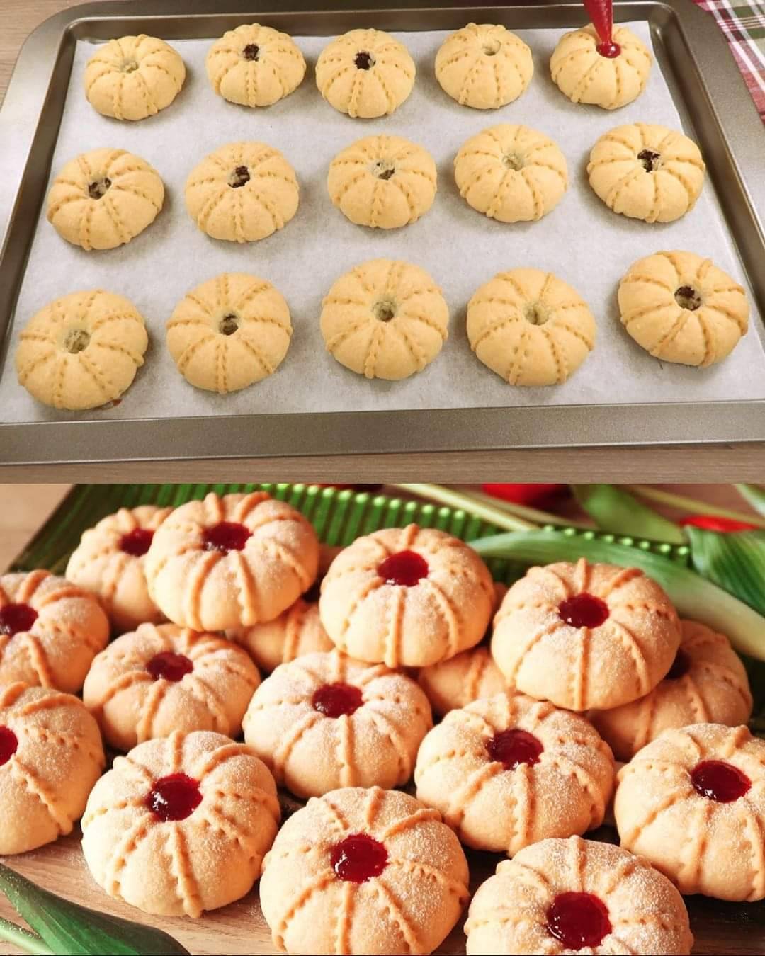 Buttery Jam Filled Cookies With Raisins And Nuts