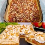 Caramel Apple Walnut Cake With Meringue Topping