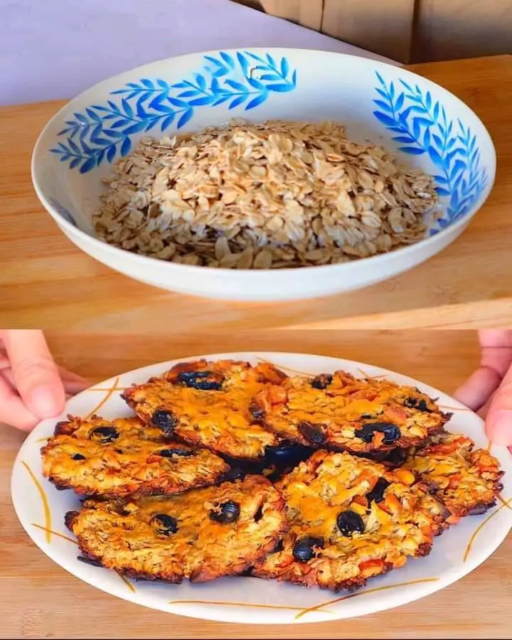 Chewy Oatmeal Cookies With Apples And Dried Fruits