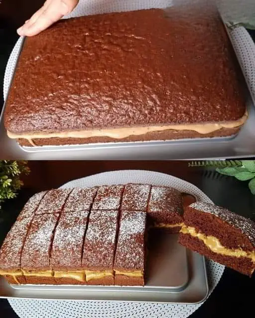 Chocolate Coffee Cake With Lotus Cream Topping