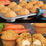 Cream Cheese Stuffed Carrot Muffins With Orange Zest