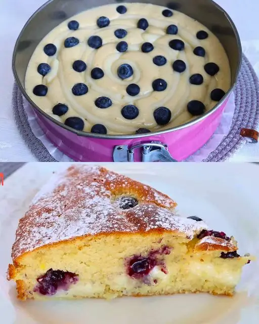 Creamy Lemon Blueberry Cake