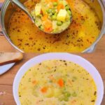 Creamy Vegetable Soup With Aromatic Croutons