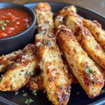 Crispy Air Fryer Parmesan Chicken Fries With Marinara