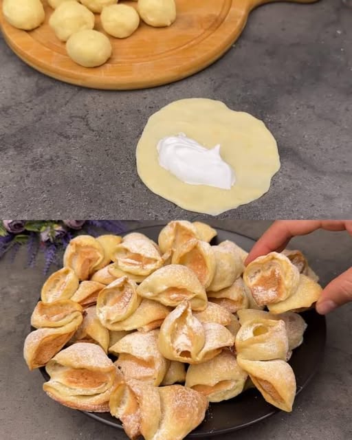 Crispy Butter Pastries With Meringue