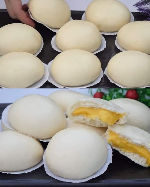 Custard Cream Steamed Buns A Delightful, Soft, And Creamy Treat