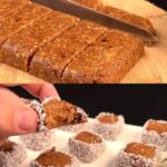 Date And Nut Energy Bars With Chocolate And Coconut Coating