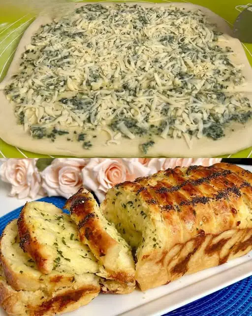 Garlic And Mozzarella Cheese Stuffed Bread Rolls With Poppy Seeds