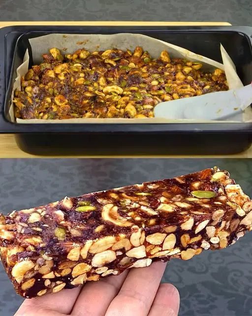 Homemade Nut And Date Energy Bars