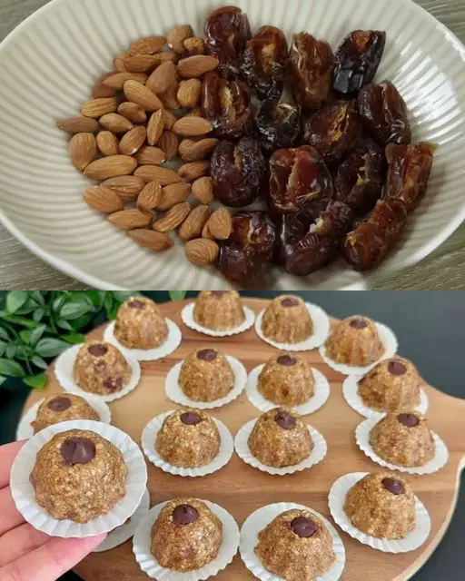 No Bake Almond And Date Cookies With Dark Chocolate