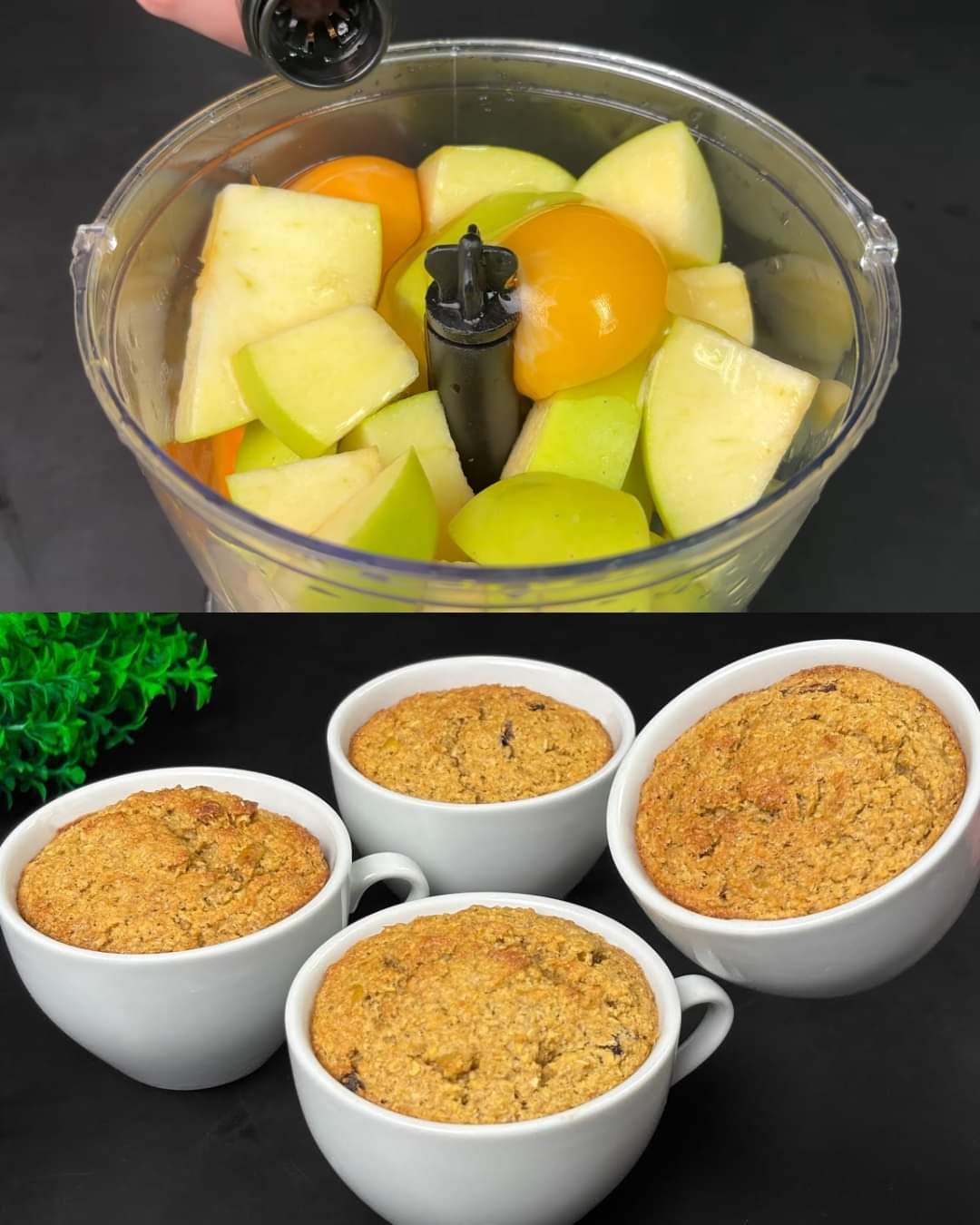 Oatmeal, Apple, And Banana Mug Cake With Cranberries Recipe