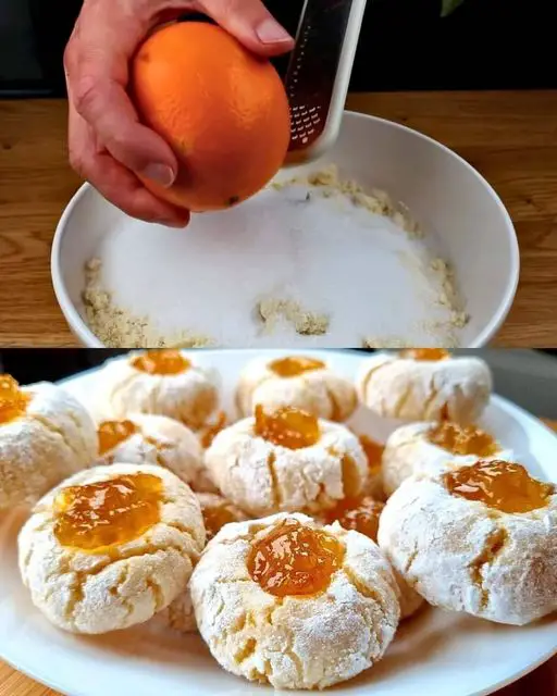 Orange Almond Thumbprint Cookies Recipe