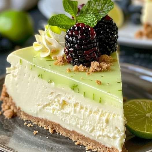 Refreshing Lime Mousse Cheesecake With Lime Glaze