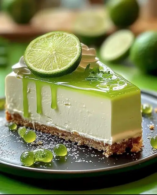 Refreshing Lime Mousse Cheesecake