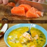 Salmon And Potato Soup With Garlic Toast