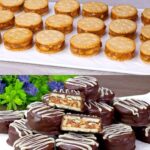 Salted Peanut Nougat Cracker Sandwiches With Chocolate Coating