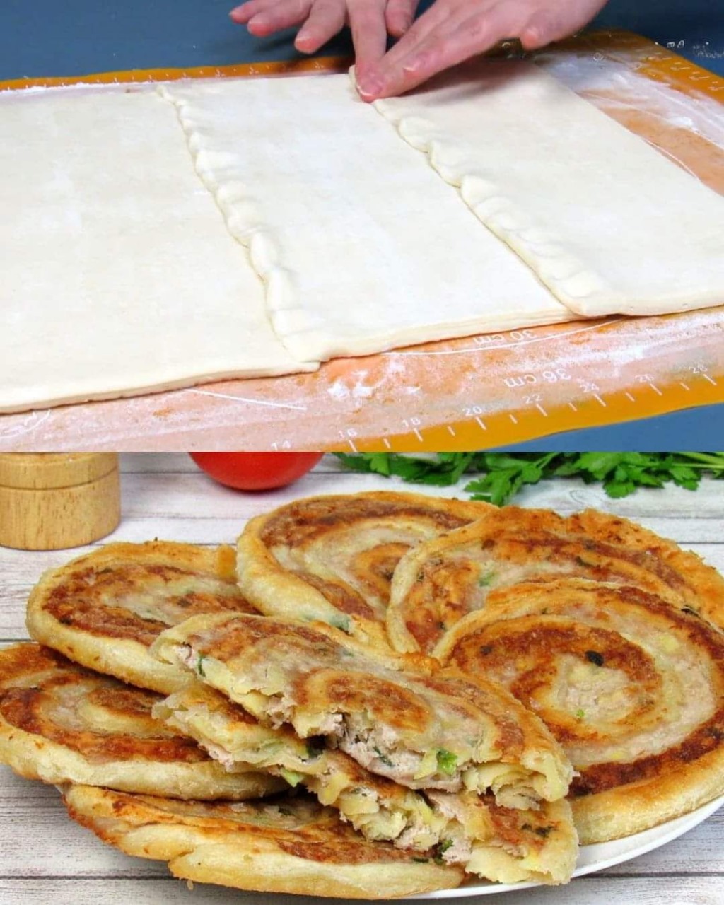 Savory Meat And Potato Puff Pastry Pies