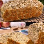 Simple Oatmeal Bread With Hard Boiled Egg Sauce