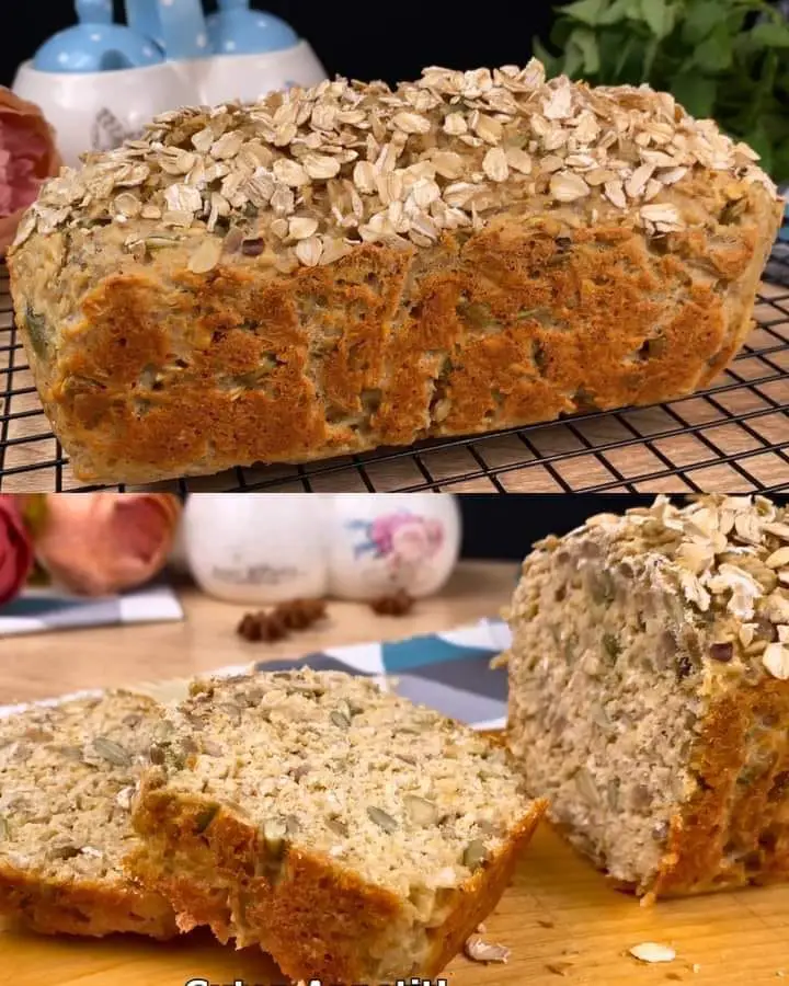 Simple Oatmeal Bread With Hard Boiled Egg Sauce