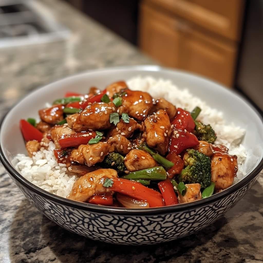 Spicy Teriyaki Chicken Stir Fry With Jasmine Rice